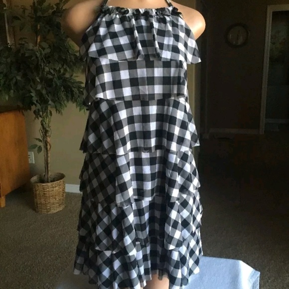 Betsey Johnson Other - Betsey Johnson Black White Checkered Swim Dress